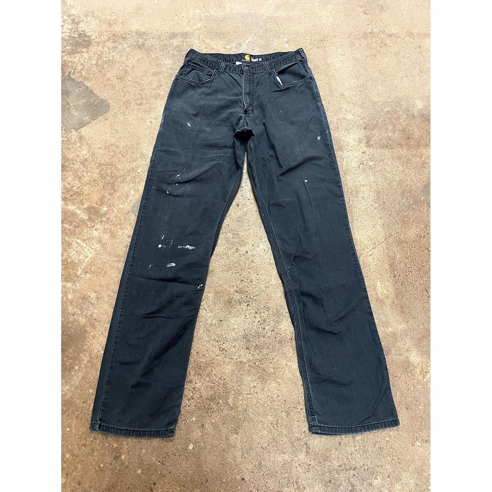 Carhartt Relaxed Straight Rigby Carpenter Pants Mens 33x36 Black Cotton Stretch